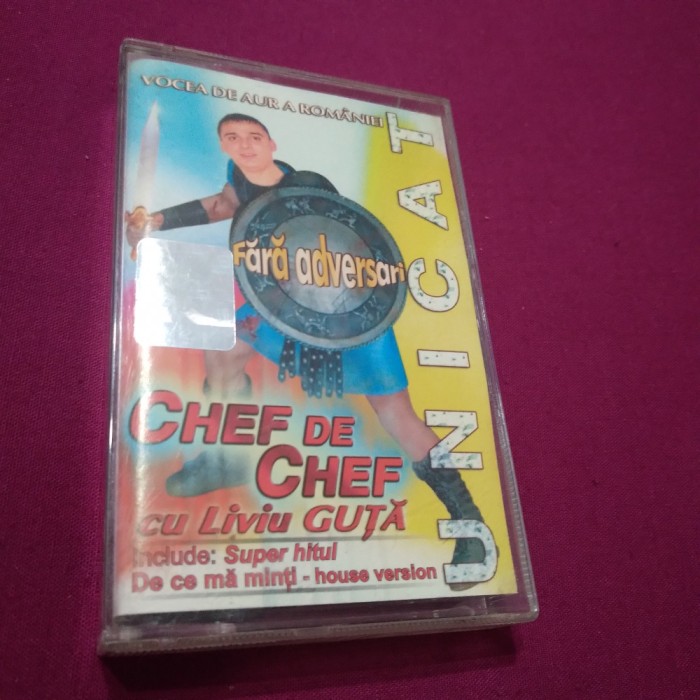 CASETA AUDIO MANELE CHEF DE CHEF CU LIVIU GUTA RARA!!ORIGINALA
