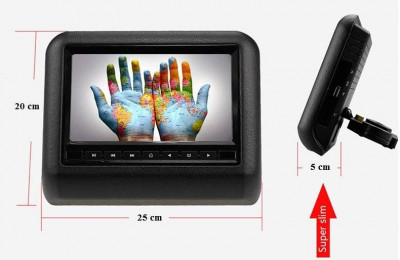 Monitoare DVD pentru Tetiere auto Avi USB AV IN SD CARD Display 9&amp;quot; culoare NEGRU foto