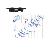 Ornament superior Trager, panou central fata Renault Trafic, 04.2021-, plastic; superior,