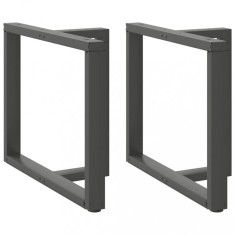 vidaXL Picioare de masă &icirc;n formă de T, 2 buc., antracit, 100x35x(72-73) cm, oțel 4013070