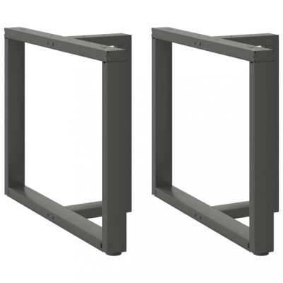 vidaXL Picioare de masă &amp;icirc;n formă de T, 2 buc., antracit, 100x35x(72-73) cm, oțel 4013070 foto