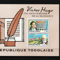 Togo, 1977 | Aniv. 175 ani de la naştere Victor Hugo - Literatură | MNH | aph