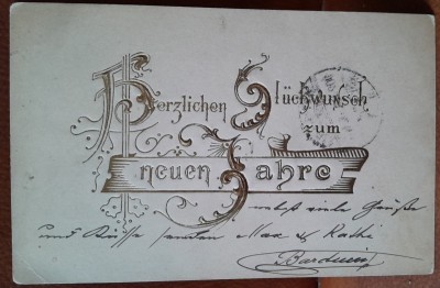 Carte postala, felicitare de an nou, perioada interbelica foto