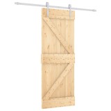 Cumpara ieftin Usa glisanta cu set de feronerie 80x210 cm, lemn masiv de pin
