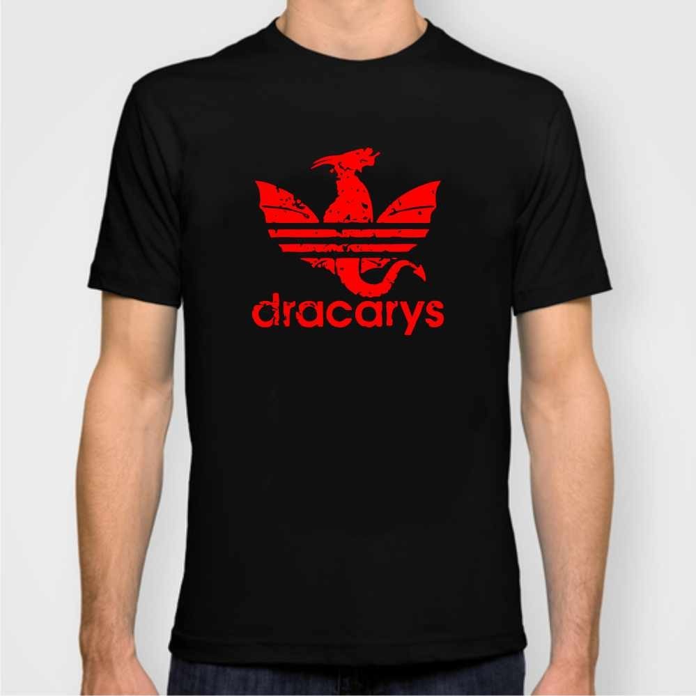 Tricou dracarys dragon game of thrones urzeala tronurilor adidas, L, M, S,  XL, XXL, Alb, Negru, Rosu, Bumbac | Okazii.ro