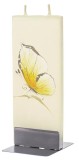 Lumanare plata pictata fluture galben Flatyz