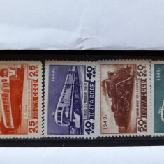 1949-Rusia-Locomotive-Mi=1414 la1417-complet set-MNH-Mi=17 Eur