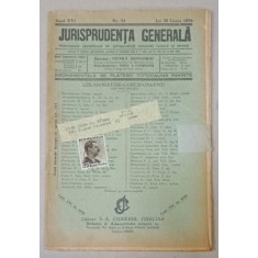 JURISPRUDENTA GENERALA , PUBLICATIUNE SAPTAMANALA DE JURISPRUDENTA REZUMATA ROMANA SI STREINA , NR.24 , 1938