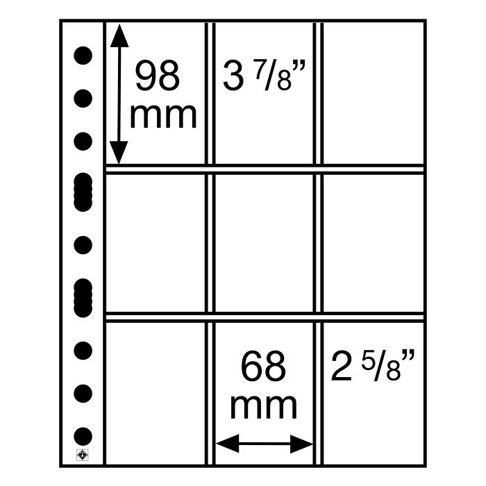 Grande PVC foi - 3/3 C pentru colectibile de hartie /5 buc. / , format A 4