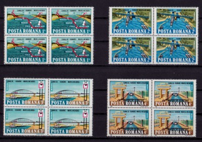 ✅RO 1985 , LP 1127 ,&amp;quot;Canalul Dunare - Marea Neagra &amp;quot; , serie bloc 4 ,MNH foto