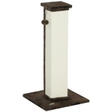 PawHut Griffoir pentru pisici, st&acirc;lp din sisal și puf, bilă suspendată, bază stabilă 41 x 41 x 81 cm, maro și crem | Aosom Romania