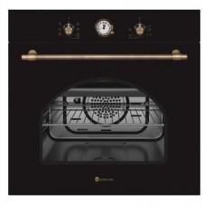 Cuptor Incorporabil Electric, Studio Casa Dolce Vita Rustic, FEDV60NERO, 56L, Clasa energetica A, 6 functii, Grill, Ventilator
