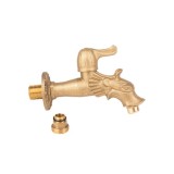 Hydro robinet decorativ dublu serviciu din alamă naturală cu manetă și finisaj Dragon