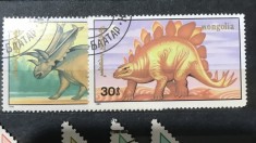 (STR3) Timbre serii Straine Mongolia Dinozauri