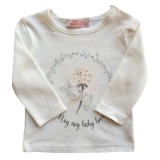 Bluza alba fetita iepuras cu floricica