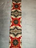 Tapiserie veche de perete de usa bell pull cusut brodat manual cusatura broderie de lana pe suport metalic Suedia