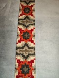 Tapiserie veche de perete de usa bell pull cusut brodat manual cusatura broderie de lana pe suport metalic Suedia