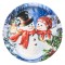 Farfurii Carton Set 10 Buc, Model Om de Zăpadă, 23cm, Multicolor