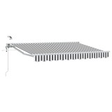vidaXL Cort electric retractabil Antracit și Alb 3 x 2,5 m 3421320