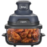 Friteuza cu aer cald Ninja CRISPi 4in1 FN101, PowerPod 1700W, 3.8L/1.4L, 2 recipiente sticla termorezistenta TempWare, 2 placi cu invelis ceramic Cris