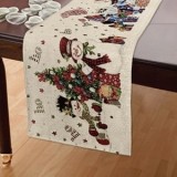 Napron Decorativ de Crăciun Om de Zapadă Brad Cadouri Lurex, CMCLASS