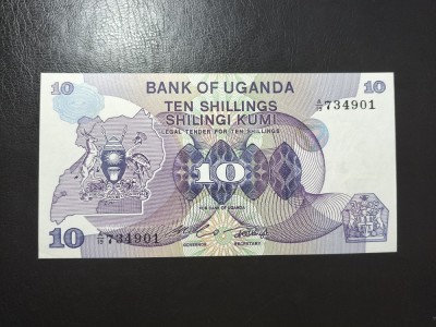 UGANDA 10 SHILINGI 1982 UNC foto
