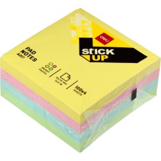 Notite Adezive, Deli Stick Up, 76x76 mm, Diverse Culori Pastel, 400 Buc/Pachet, Notite Hartie cu Adeziv, Sticky Notite, Cuburi Hartie, Articole pentru foto