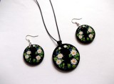 set lemn cu motiv floral 39740