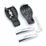 Carcasa Cheie Smartkey Mercedes Benz 3 Butoane Cromat Model nou AutoProtect KeyCars, Oem