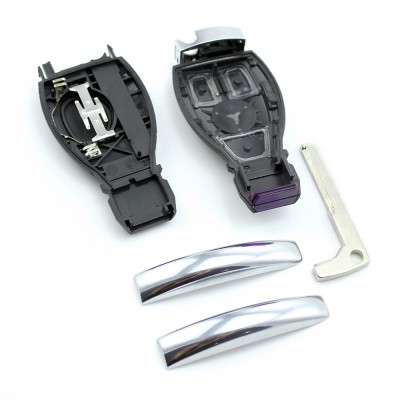 Carcasa Cheie Smartkey Mercedes Benz 3 Butoane Cromat Model nou AutoProtect KeyCars foto