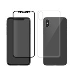 Cumpara ieftin Folie Sticla Tempered Glass iPhone X iPhone XS 4D/5D Full Glue Fullcover Black Aluminium Frame Fata+Spate