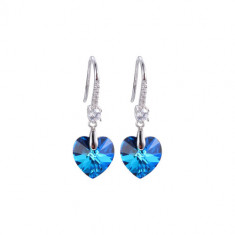 Cercei Blue Heart Swarovski DRGC0001 DarGen foto