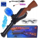 Pușcă cu bile de gel 7-8 mm MP18, automată/manuală, LED, acumulator 7,4V, 58 cm, ~500 bile incluse