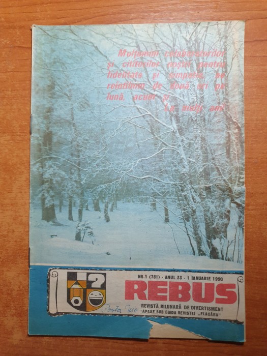 revista rebus 1 ianuarie 1990 - revista de divertisment