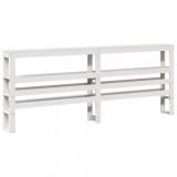 Cumpara ieftin Tablie de pat cu rafturi, 180 cm, lemn masiv de pin
