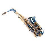 Cumpara ieftin Saxofon Alto Karl Glaser Albastru/Auriu, Mi bemol (Eb), Alama, Set Complet: Mustiuc, Geanta Transport