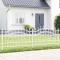 vidaXL Gard de Grădină Alb 115 cm Oțel vopsit &icirc;n pulbere 42003973