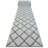 Traversa Sketch F343 alb și gri marocani Trellis, 100 cm, Dreptunghi, Polipropilena