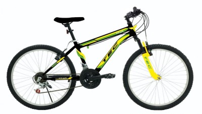 Bicicleta Tec Titan suspensie fata, roata 26&amp;quot;, culoare negru/galben Cod:232621000309 foto