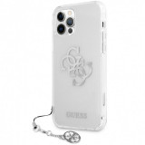 Husa Plastic - TPU Guess Big 4G Logo Silver pentru Apple iPhone 12 Pro Max, Transparenta GUHCP12LKS4GSI