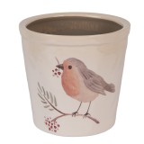 Cumpara ieftin Ghiveci flori ceramica multicolora Pasare 17x16 cm