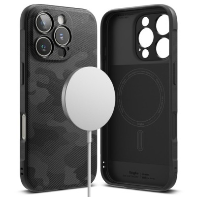 Husa pentru iPhone 16 Pro Max - Ringke Onyx MagSafe - Camo Black foto