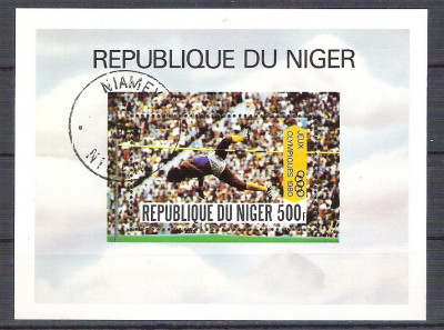 Niger 1980 Sport, perf. sheet, used O.033 foto