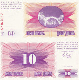 BOSNIA-HERTEGOVINA 10 dinara 1992 UNC!!!