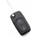 Audi - carcasa cheie tip briceag cu 2+1 butoane 1 buton de panica si baterie 1616
