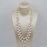 Cumpara ieftin Colier Glow din perle de cultură albe și labradorit