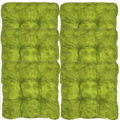 Set 6 Perne pentru scaun Jemidi, 38 x 38 cm, Verde, Poliester/Bumbac, 55316.07.07