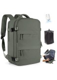 Cumpara ieftin Rucsac de Calatorie cu Vacuum si Pompa, SZLX, Compatibil Ryanair, Impermeabil, 40x30x20 cm, Verde