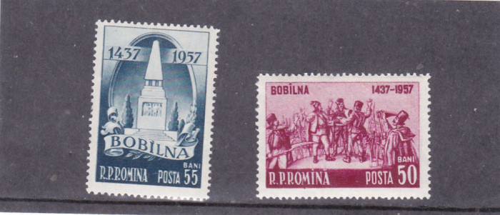 ROMANIA 1957 - 520 ANI DE LA RASCOALA DE LA BOBILNA - MNH - LP 445
