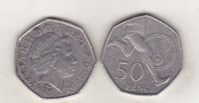 bnk mnd Marea Britanie Anglia 50 pence 2004 - comemorativa foto